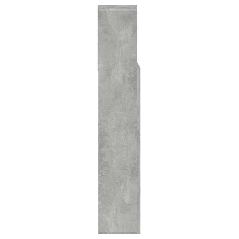 Headboard Cabinet Concrete Grey 140 cm