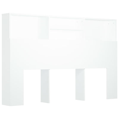 Headboard Cabinet White 160 cm