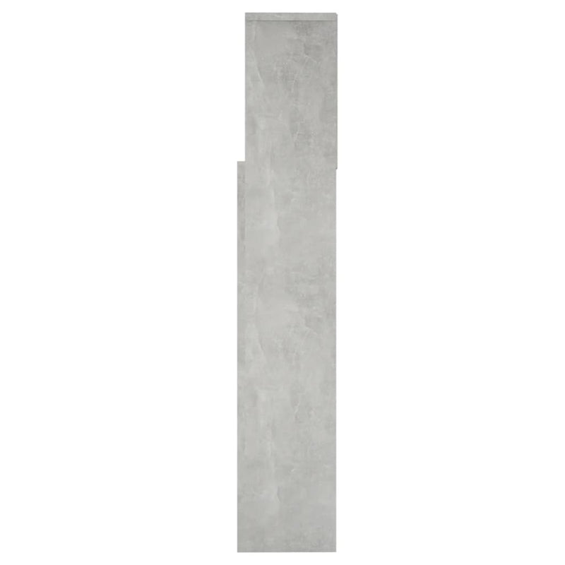 Headboard Cabinet Concrete Grey 160x19x103.5 cm