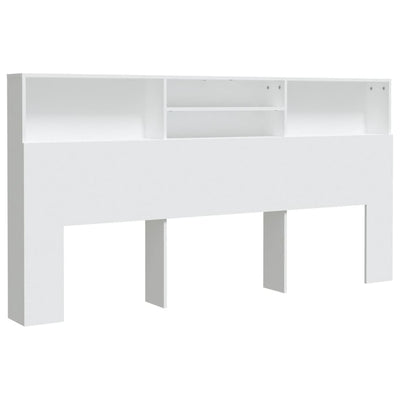 Headboard Cabinet White 200 cm