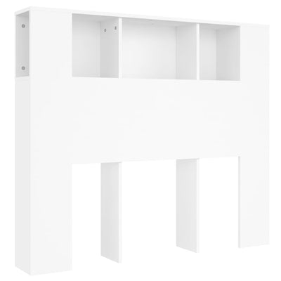 Headboard Cabinet White 120 cm