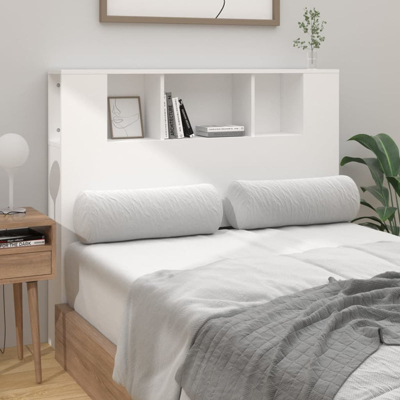 Headboard Cabinet White 120 cm