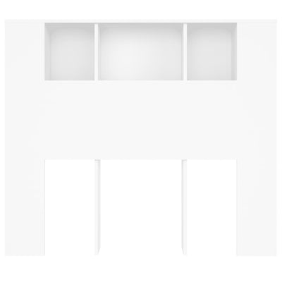 Headboard Cabinet White 120 cm