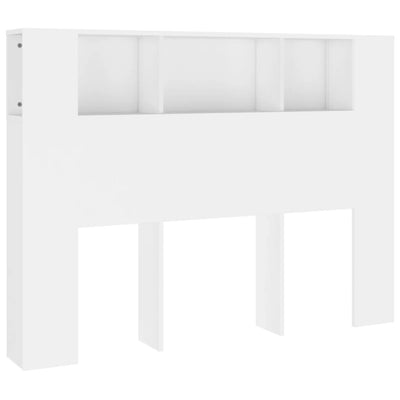 Headboard Cabinet White 140 cm