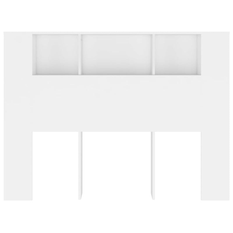 Headboard Cabinet White 140 cm