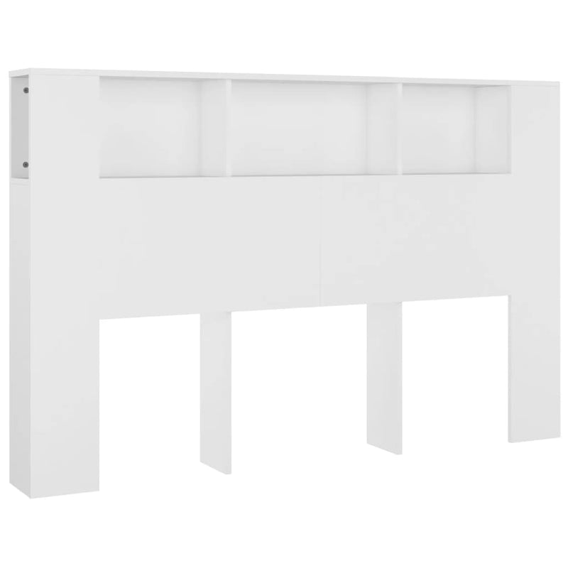 Headboard Cabinet White 160 cm