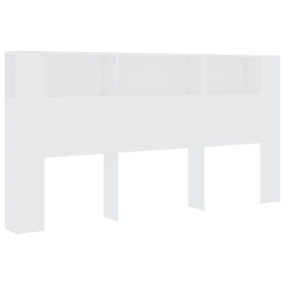 Headboard Cabinet White 200 cm