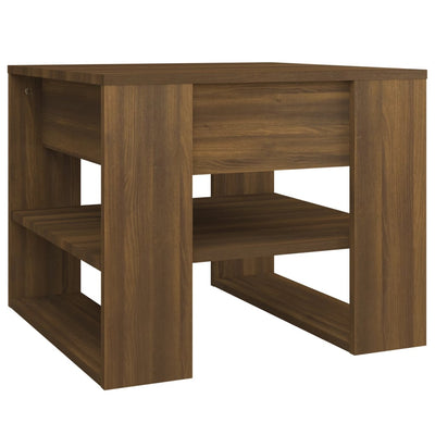 Coffee Table Brown Oak 55.5x55x45 cm Engineered Wood