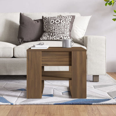 Coffee Table Brown Oak 55.5x55x45 cm Engineered Wood