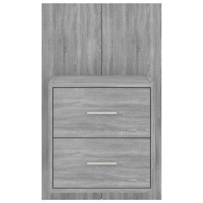 Wall-mounted Bedside Cabinet Grey Sonoma