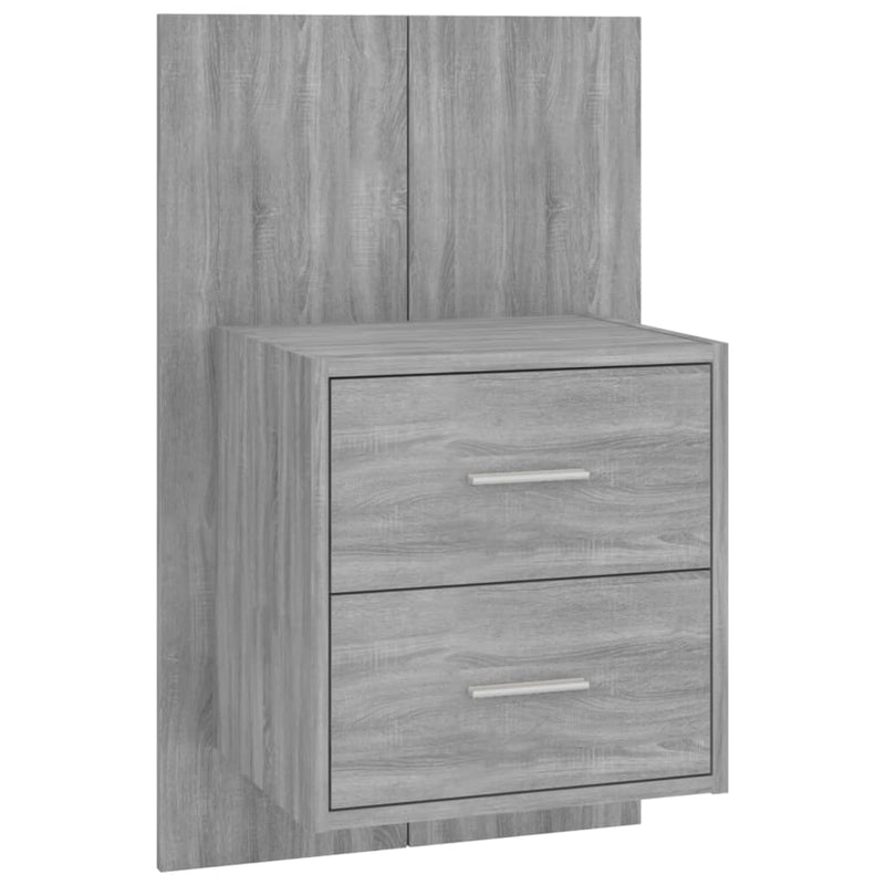 Wall-mounted Bedside Cabinets 2 pcs Grey Sonoma