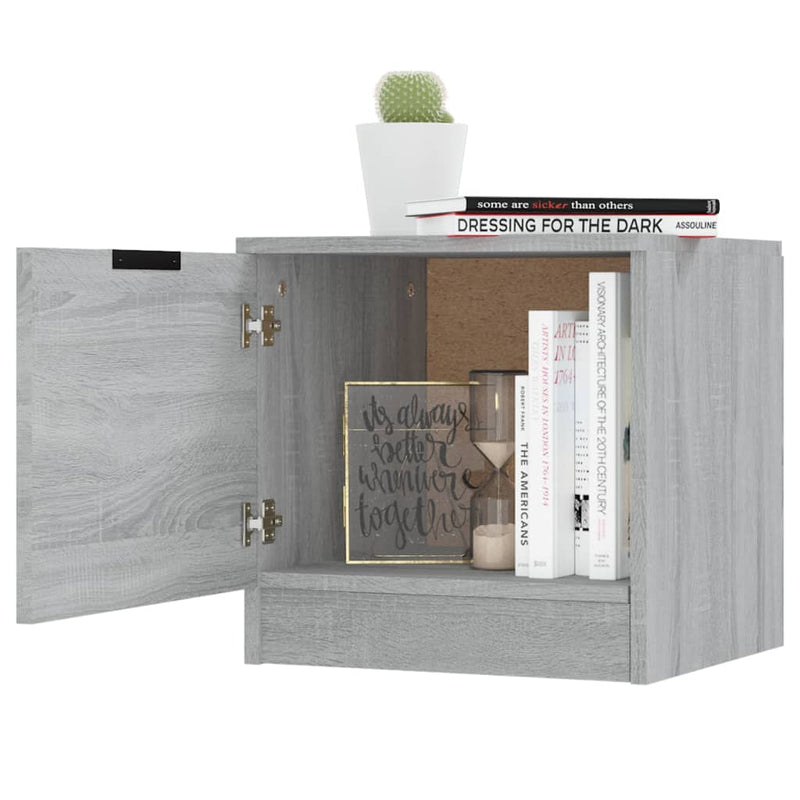 Bedside Cabinets 2 pcs Grey Sonoma 40x39x40 cm