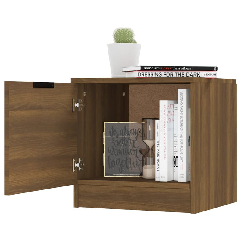 Bedside Cabinet Brown Oak 40x39x40 cm