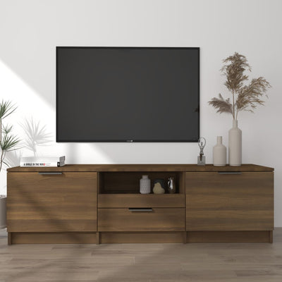 TV Cabinet Brown Oak 140x35x40 cm Engineered Wood