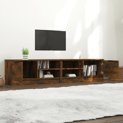 TV Cabinets 2 pcs Smoked Oak 80x35x36.5 cm Engineered Wood