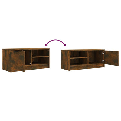 TV Cabinets 2 pcs Smoked Oak 80x35x36.5 cm Engineered Wood