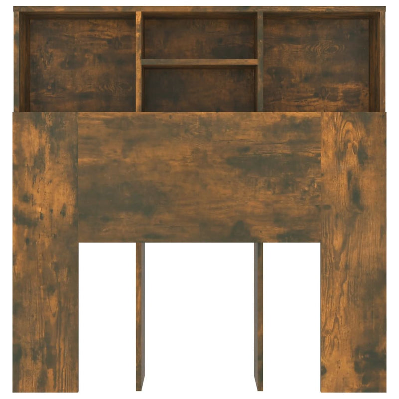 Headboard Cabinet Smoked Oak 100 cm