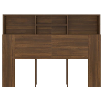 Headboard Cabinet Brown Oak 140 cm