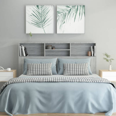 Headboard Cabinet Grey Sonoma 160 cm