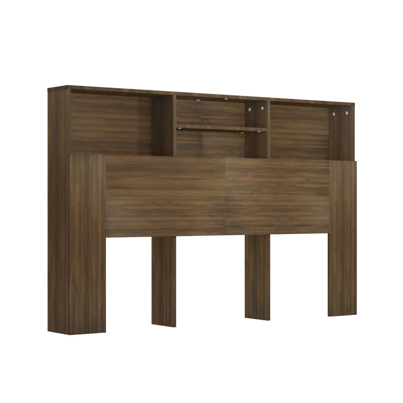 Headboard Cabinet Brown Oak 160 cm