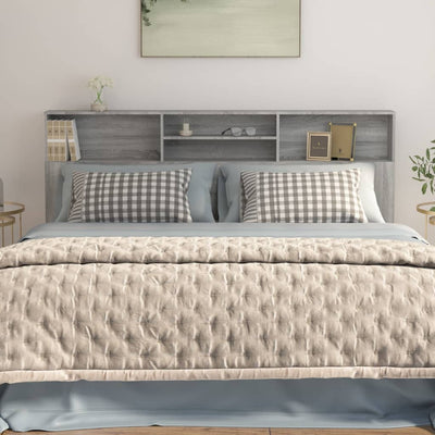 Headboard Cabinet Grey Sonoma 200 cm