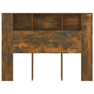 Headboard Cabinet Smoked Oak 140 cm