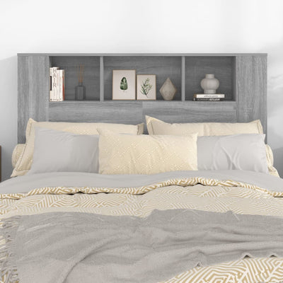 Headboard Cabinet Grey Sonoma 140 cm