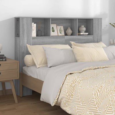 Headboard Cabinet Grey Sonoma 140 cm