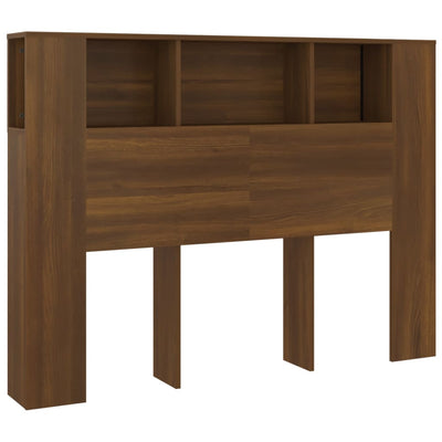 Headboard Cabinet Brown Oak 140 cm