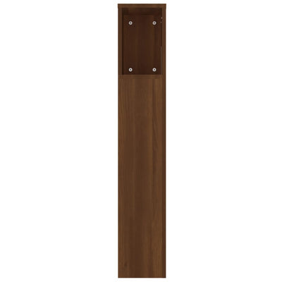 Headboard Cabinet Brown Oak 220 cm
