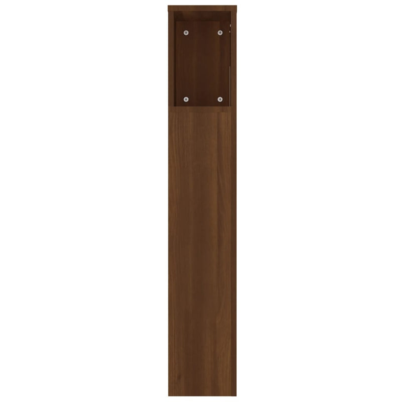 Headboard Cabinet Brown Oak 220 cm