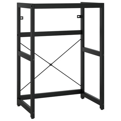 Bathroom Washbasin Frame with Built-in Basin Black Iron