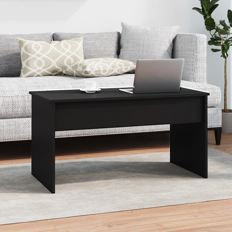 Coffee Table Black 102x50.5x52.5 cm Engineered Wood