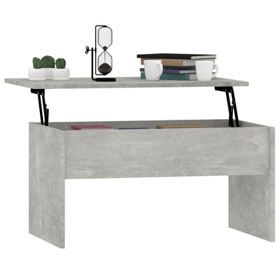 Coffee Table Concrete Grey 80x50.5x41.5 cm Engineered Wood