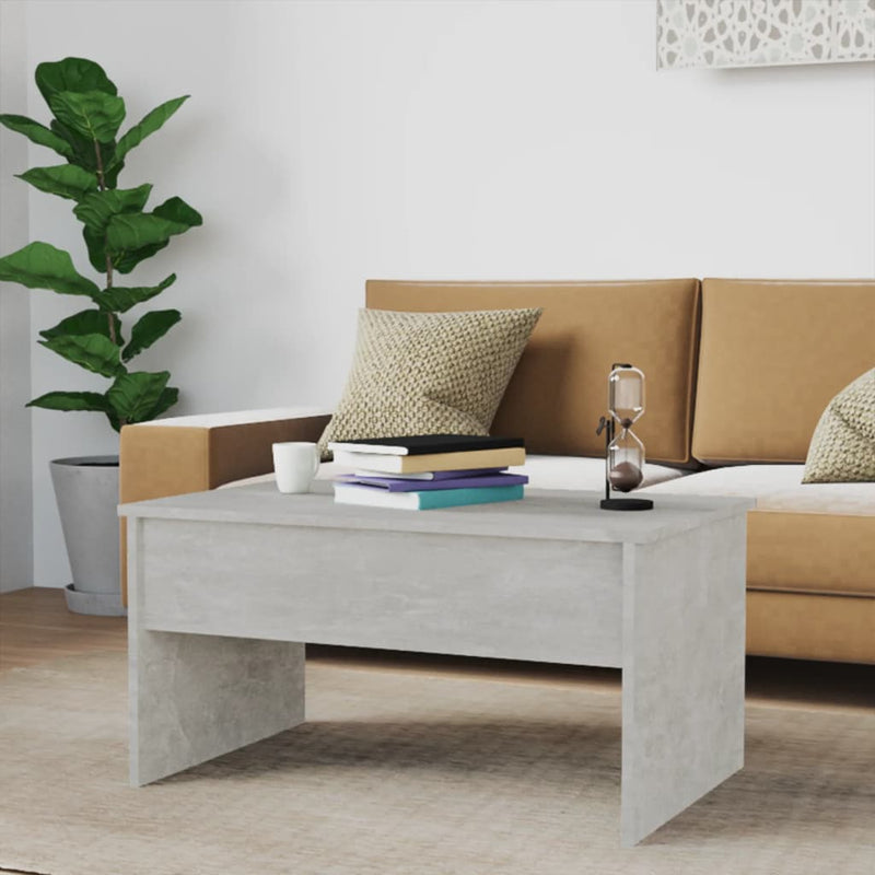 Coffee Table Concrete Grey 80x50.5x41.5 cm Engineered Wood