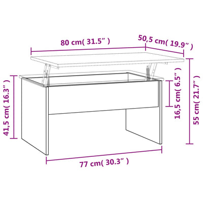 Coffee Table Concrete Grey 80x50.5x41.5 cm Engineered Wood