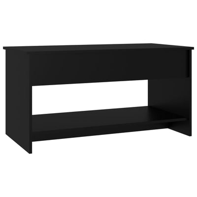 Coffee Table Black 102x50x52.5 cm Engineered Wood