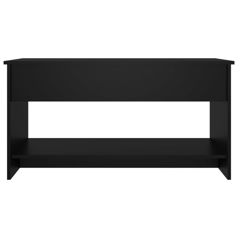 Coffee Table Black 102x50x52.5 cm Engineered Wood