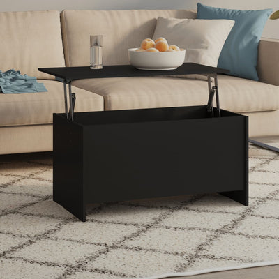 Coffee Table Black 102x55.5x52.5 cm Engineered Wood