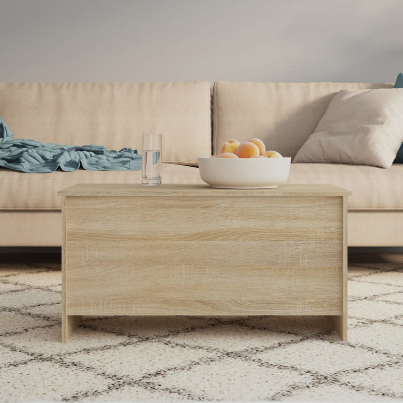 Coffee Table Sonoma Oak 102x55.5x52.5 cm Engineered Wood