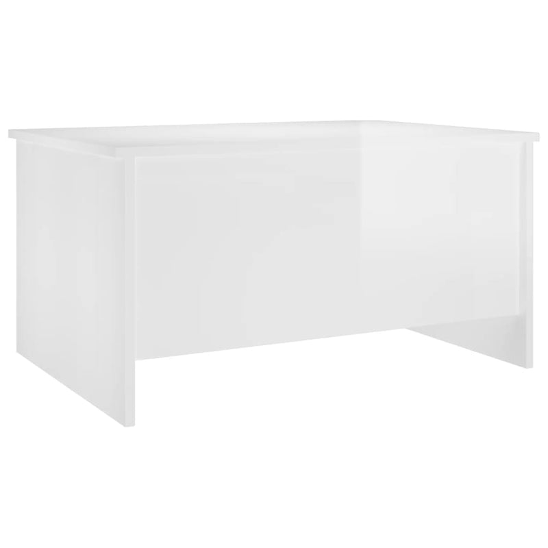 Coffee Table High Gloss White 80x55.5x41.5 cm Engineered Wood