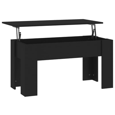 Coffee Table Black 101x49x52 cm Engineered Wood