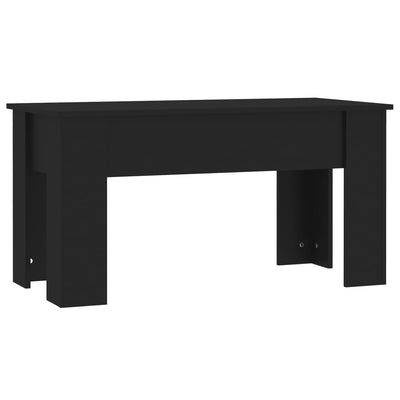 Coffee Table Black 101x49x52 cm Engineered Wood