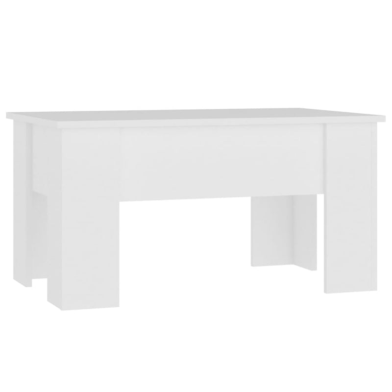 Coffee Table White 79x49x41 cm Engineered Wood