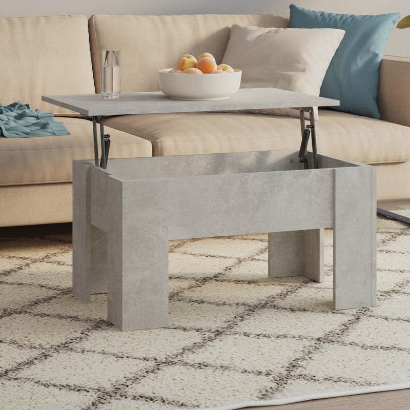 Coffee Table Concrete Grey 79x49x41 cm Engineered Wood