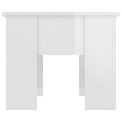 Coffee Table High Gloss White 79x49x41 cm Engineered Wood