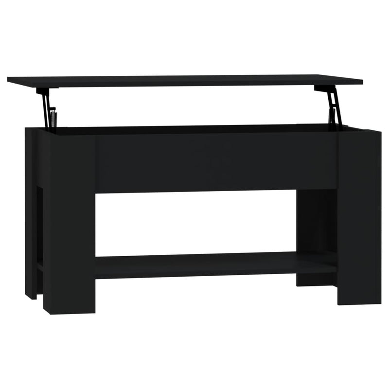 Coffee Table Black 101x49x52 cm Engineered Wood