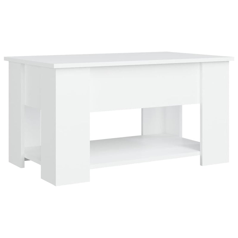 Coffee Table White 79x49x41 cm Engineered Wood