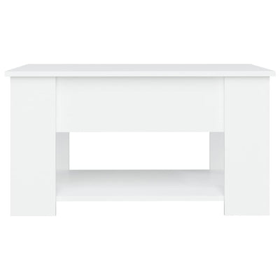 Coffee Table White 79x49x41 cm Engineered Wood