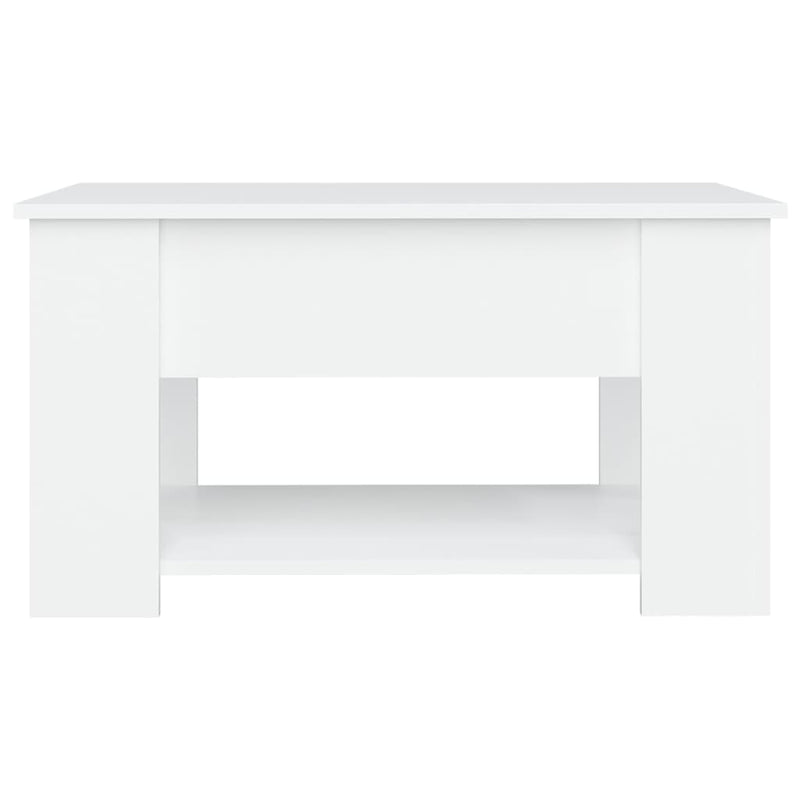 Coffee Table White 79x49x41 cm Engineered Wood